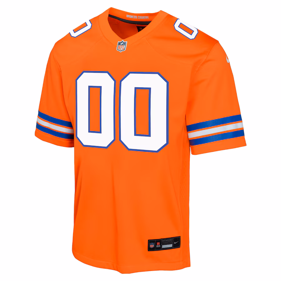 Youth Denver Broncos Nike Orange Mile High Collection Custom Game Jersey