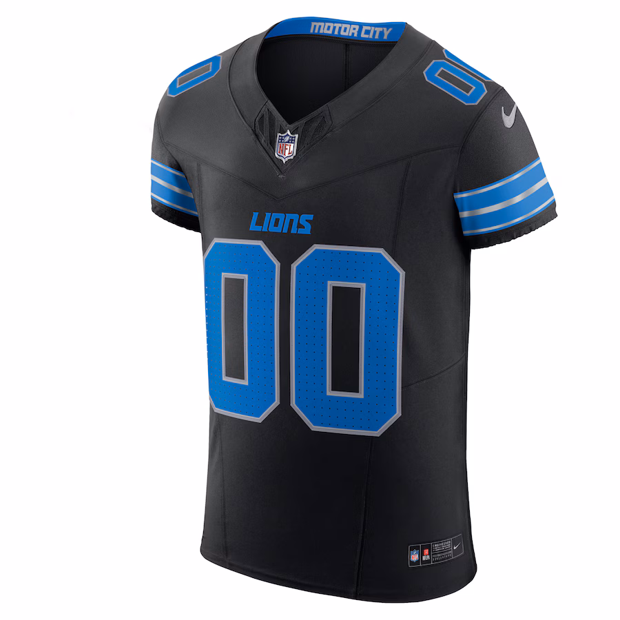 Men's Detroit Lions Nike Black Alternate Vapor F.U.S.E. Elite Custom Jersey