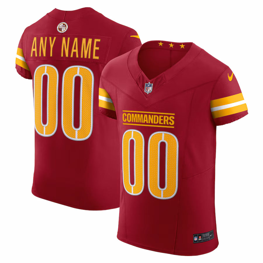 Men's Washington Commanders Nike Burgundy Team Vapor F.U.S.E. Elite Custom Jersey