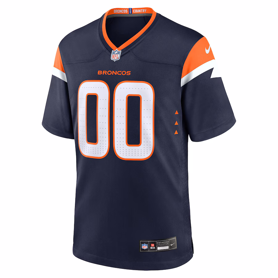 Men's Denver Broncos Nike Navy Alternate Mile High Collection Custom Game Jersey