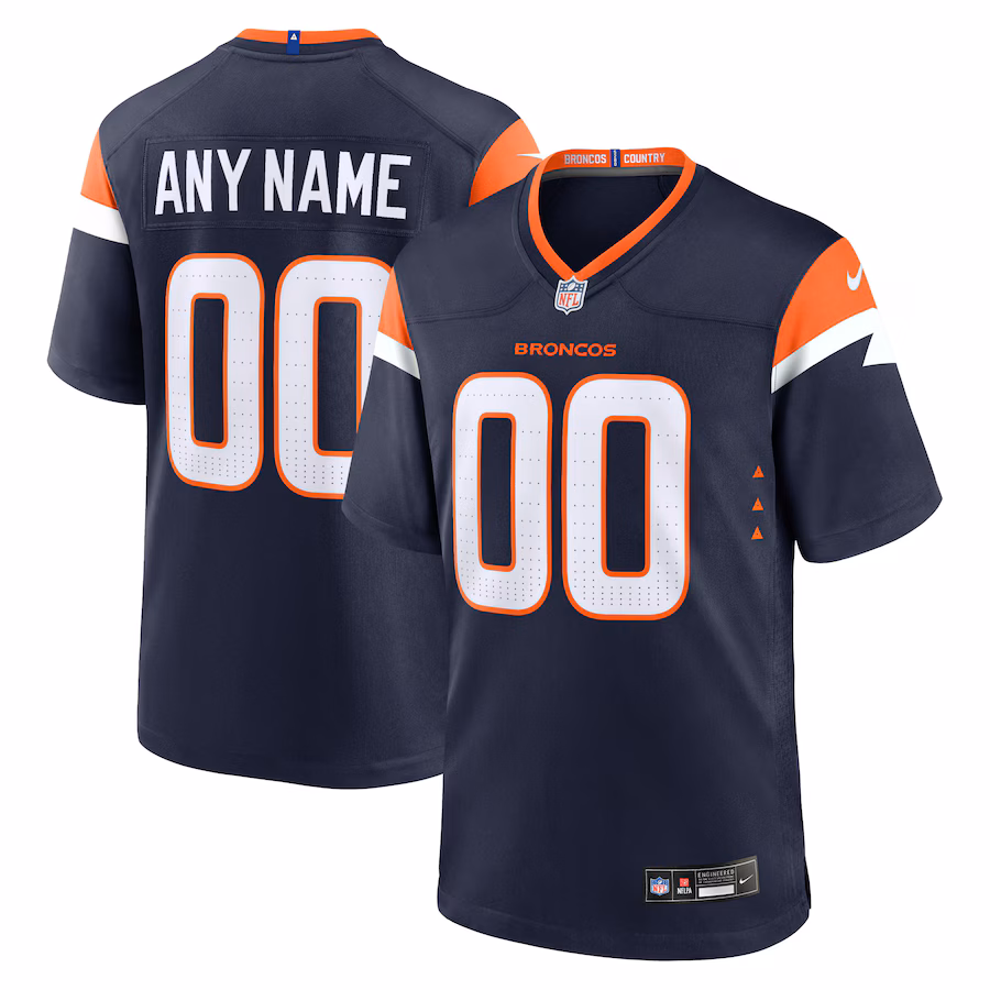 Men's Denver Broncos Nike Navy Alternate Mile High Collection Custom Game Jersey