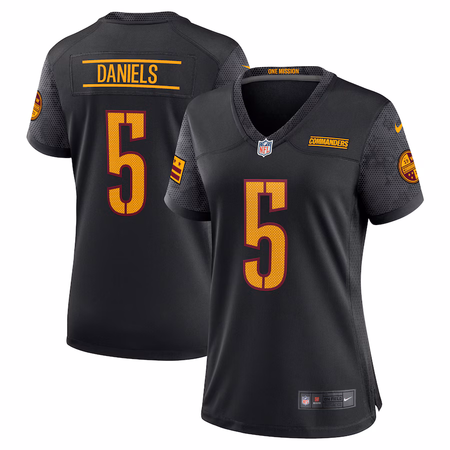 Women's Washington Commanders Jayden Daniels Nike Black Alternate Game Player Jersey