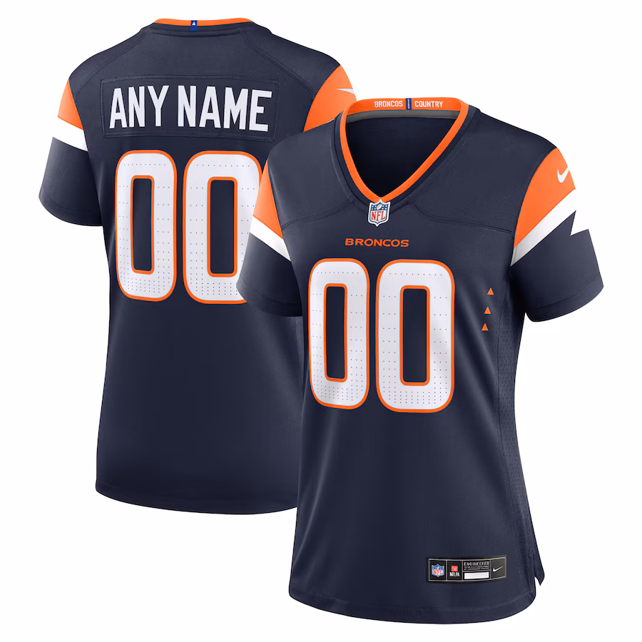 Women's Denver Broncos Nike Navy Alternate Mile High Collection Custom Game Jersey