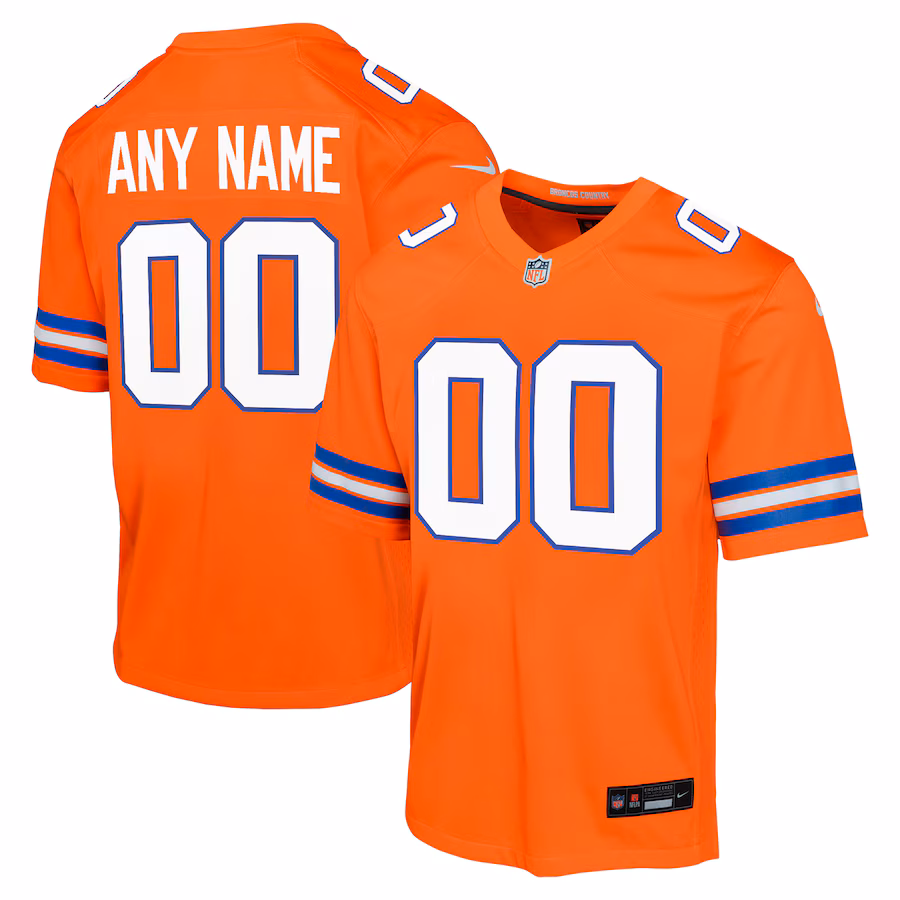 Youth Denver Broncos Nike Orange Mile High Collection Custom Game Jersey