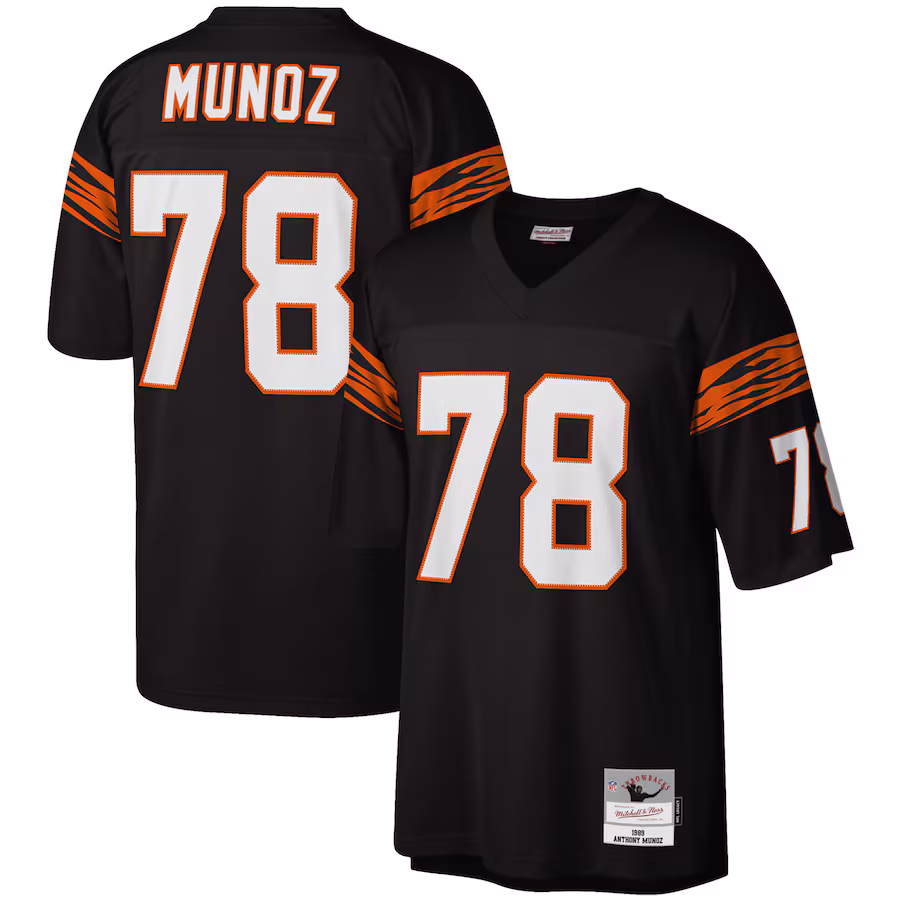 Men's Cincinnati Bengals Anthony Muñoz Mitchell & Ness Black Legacy Replica Jersey