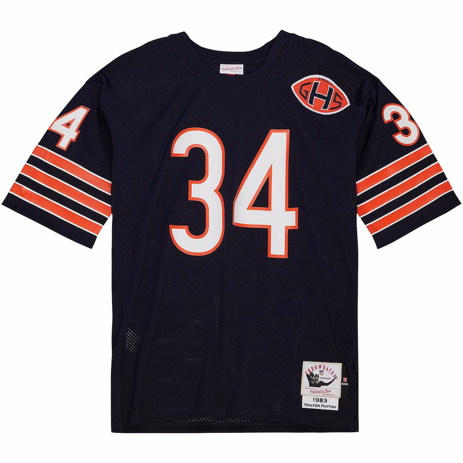 Men's Chicago Bears 1983 Walter Payton Mitchell & Ness Navy Authentic Throwback Retired Player Jersey