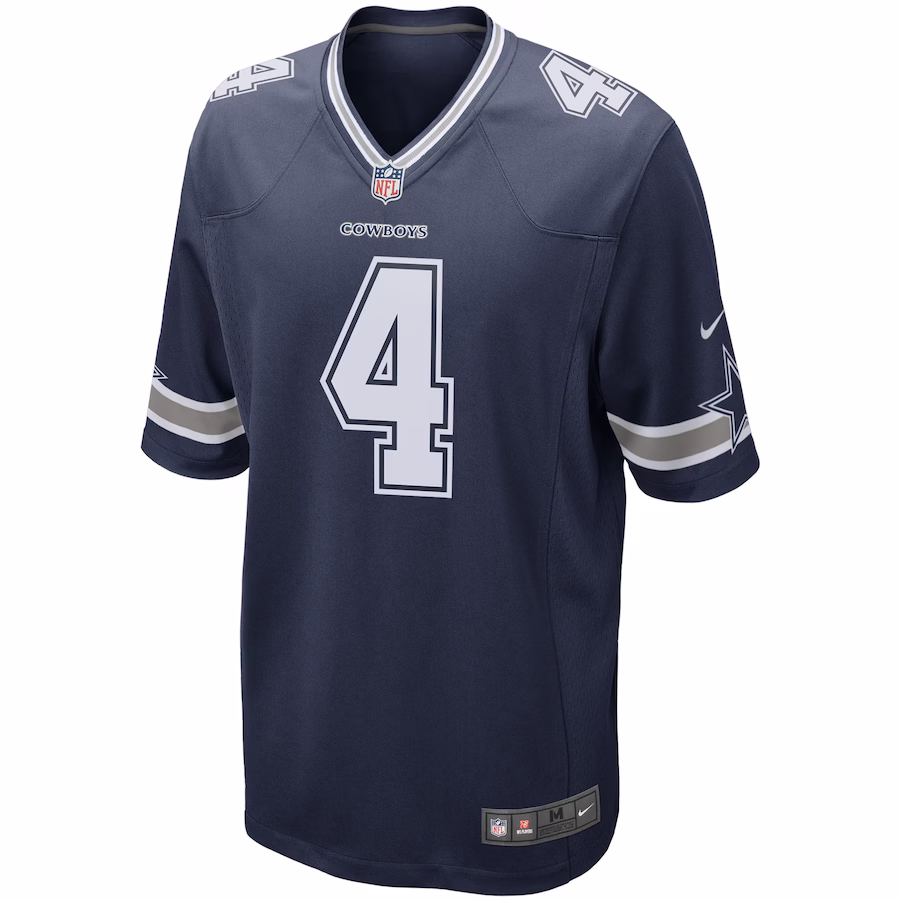 Men's Dallas Cowboys Dak Prescott Nike Carbon Black Fashion Game Jersey