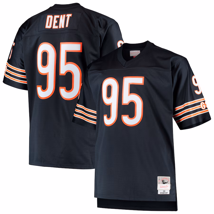 Men's Chicago Bears Richard Dent Mitchell & Ness Navy Big & Tall 1985 Retired Player Replica Jersey