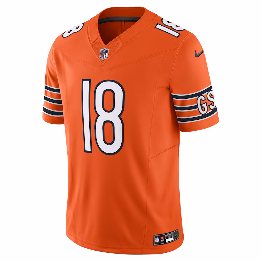 Men's Chicago Bears Caleb Williams Nike Orange Vapor F.U.S.E. Limited Jersey
