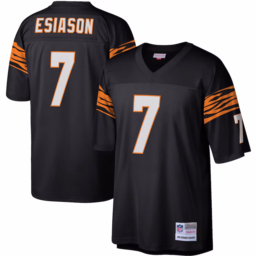 Men's Cincinnati Bengals Boomer Esiason Mitchell & Ness Black Legacy Replica Jersey