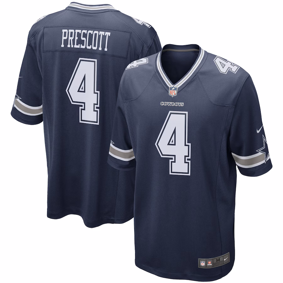 Men's Dallas Cowboys Dak Prescott Nike Carbon Black Fashion Game Jersey