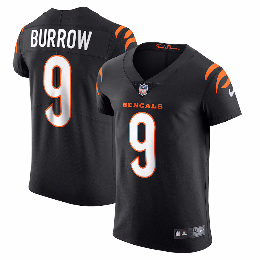 Men's Cincinnati Bengals Joe Burrow Nike Black Vapor F.U.S.E. Elite Jersey