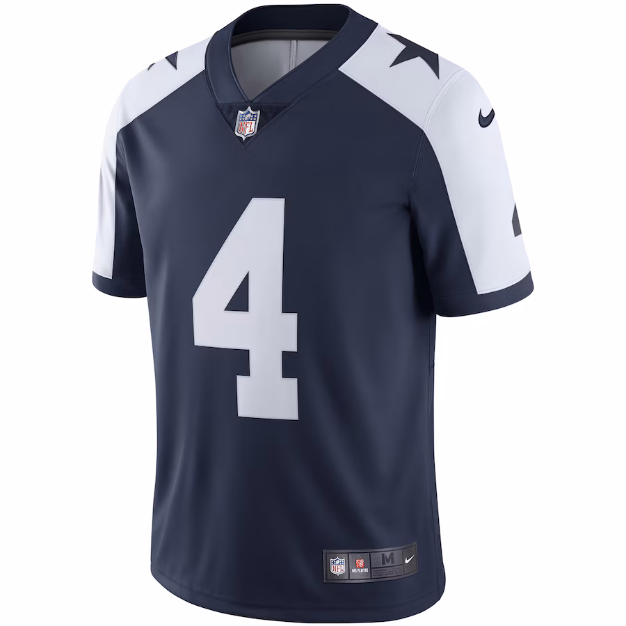 Men's Dallas Cowboys Dak Prescott Nike White Vapor Limited Player Jersey