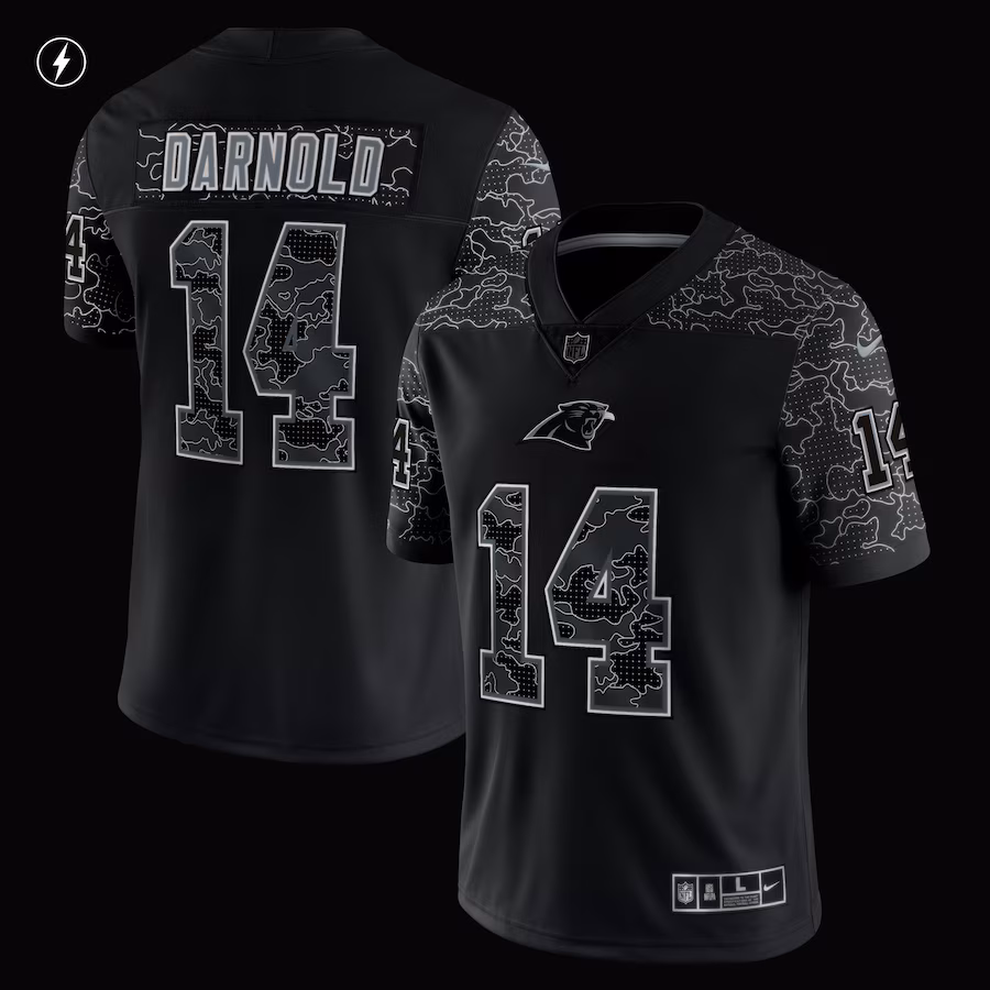 Men's Carolina Panthers Jeremy Chinn Nike Black RFLCTV Limited Jersey