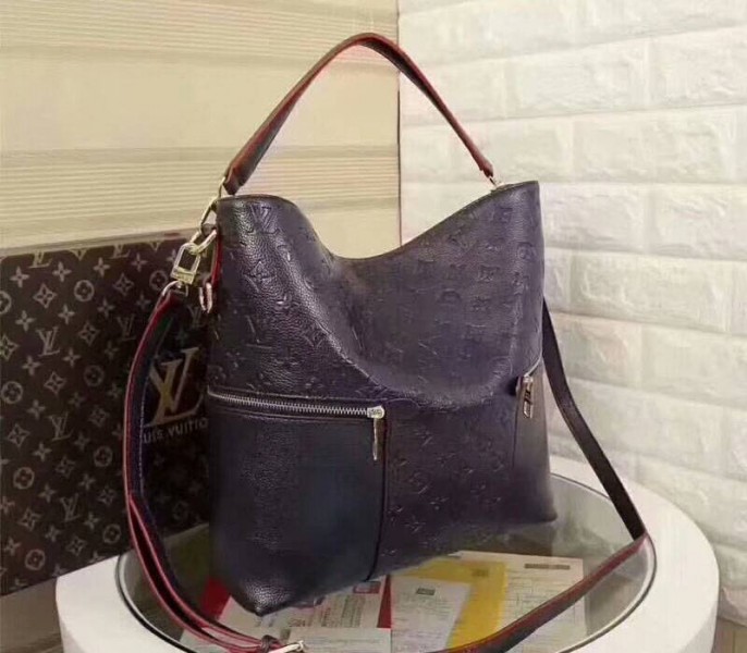 Louis Vuitton Monogram Empreinte Melie Hobo In Navy Blue - Louis Vuitton