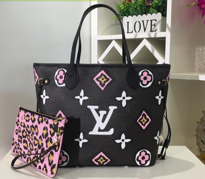 Louis Vuitton Wild At Heart Neverfull MM Bag In Black - Louis Vuitton