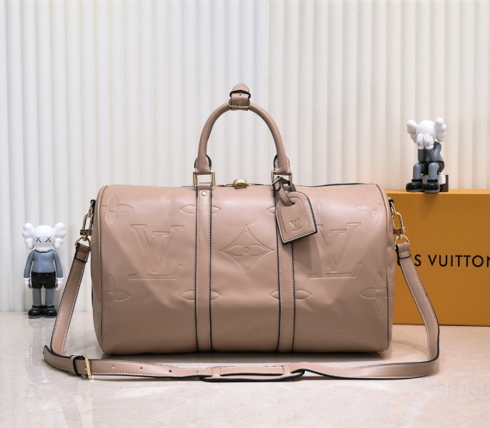 Monogram Empreinte Keepall Bandouliere 45 In Tourterelle Gray - Louis Vuitton