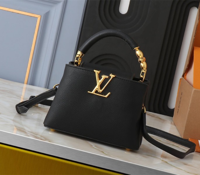 Louis Vuitton Capucines Mini Capucines Handbag In Black - Louis Vuitton