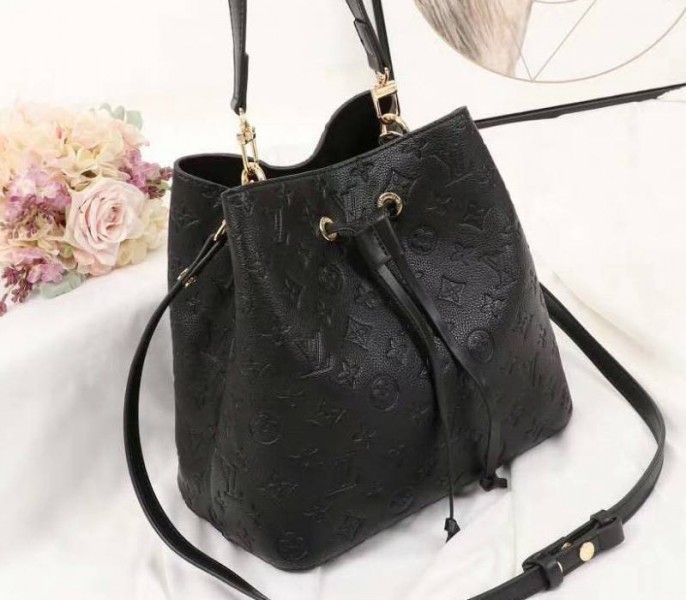 Louis Vuitton Monogram Empreinte NeoNoe MM Bag In Black - Louis Vuitton