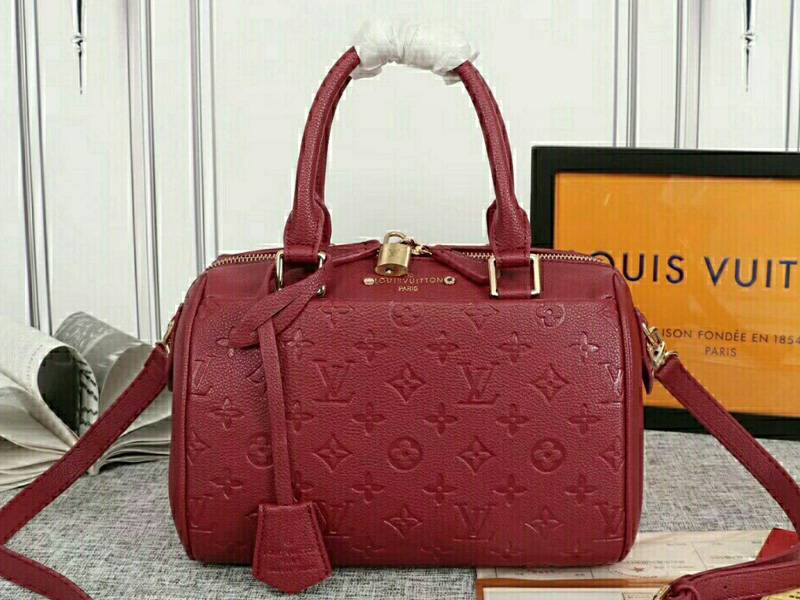 Louis Vuitton Monogram Empreinte Speedy Bandouliere 25 Handbag In Bordeaux - Louis Vuitton