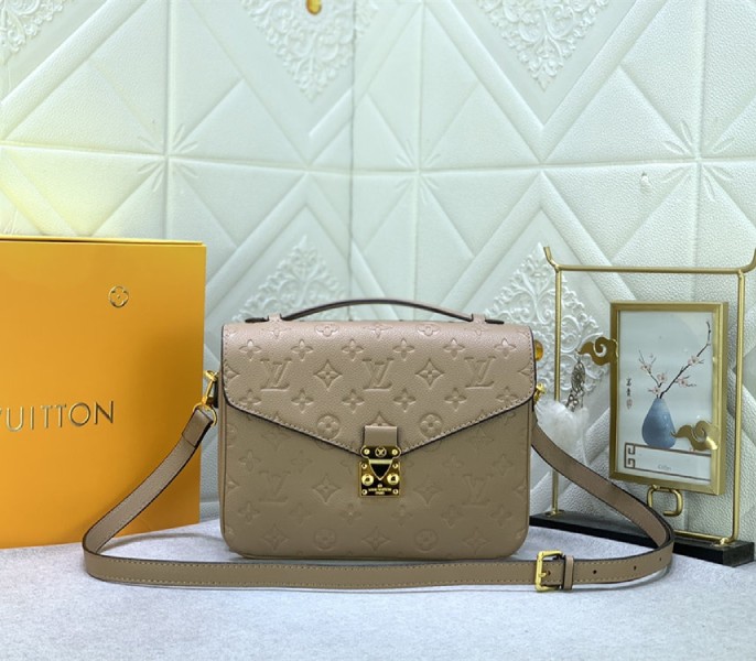 Monogram Empreinte Leather Metis In Tourterelle Grey M44881 - Louis Vuitton