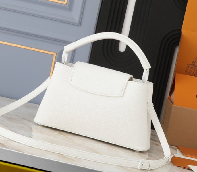 Louis Vuitton Capucines East-West MM Handbag In All Optic White - Louis Vuitton