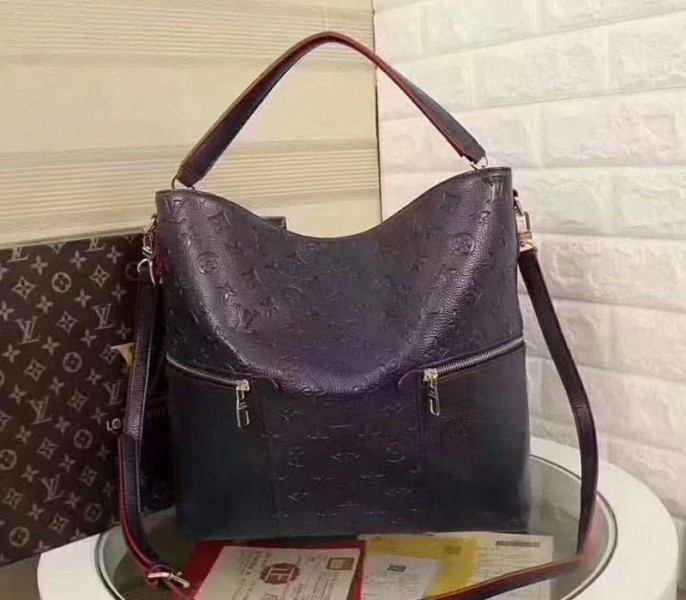 Louis Vuitton Monogram Empreinte Melie Hobo In Navy Blue - Louis Vuitton