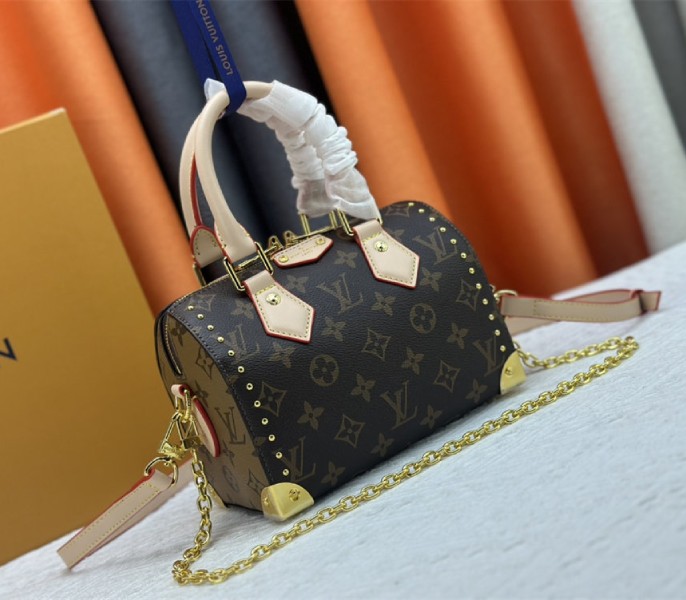 Louis Vuitton Monogram Canvas Cruise 2025 Speedy 20 Trunk Bag In Natural - Louis Vuitton
