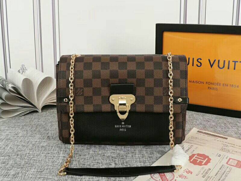 Louis Vuitton Damier Ebene Canvas Vavin PM Bag In Black - Louis Vuitton