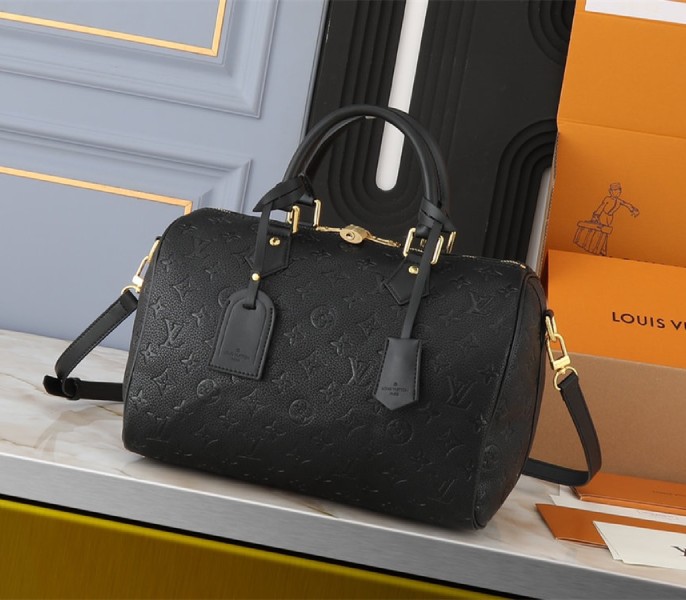 Louis Vuitton Monogram Empreinte Speedy Soft 30 Handbag In Black - Louis Vuitton