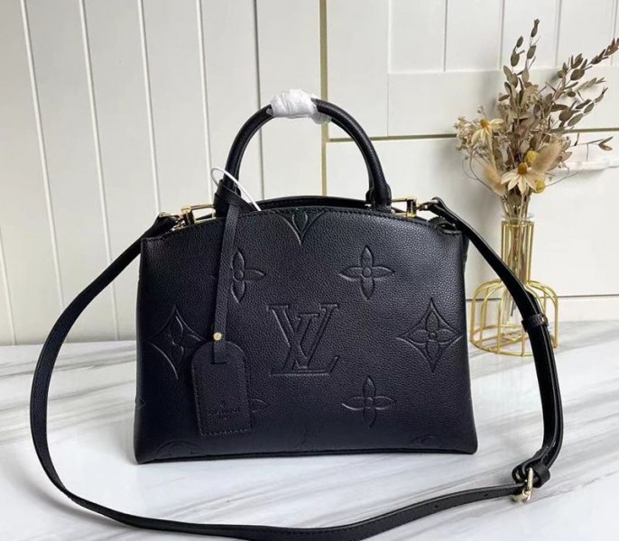 Louis Vuitton Monogram Empreinte Leather Petit Palais Handbag In Black - Louis Vuitton