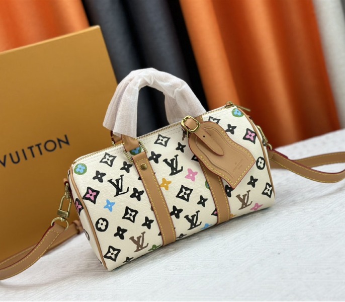 Louis Vuitton Monogram Craggy Keepall Travel 25 Bag In Vanilla - Louis Vuitton
