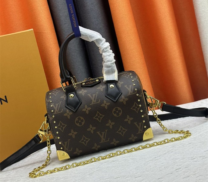 Louis Vuitton Monogram Canvas Cruise 2025 Speedy 20 Trunk Bag In Black - Louis Vuitton