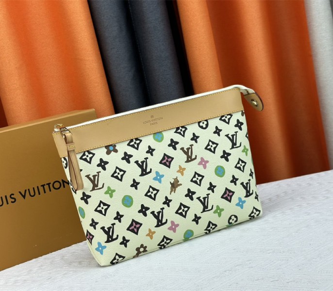 Louis Vuitton Monogram Craggy Voyage Souple Pochette In Vanilla - Louis Vuitton