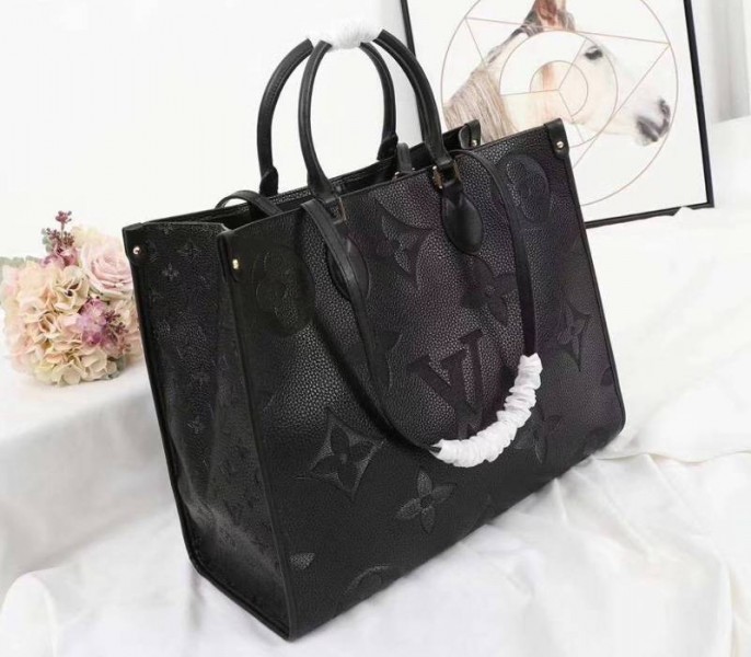Louis Vuitton Monogram Empreinte Giant Onthego GM Tote In Black - Louis Vuitton