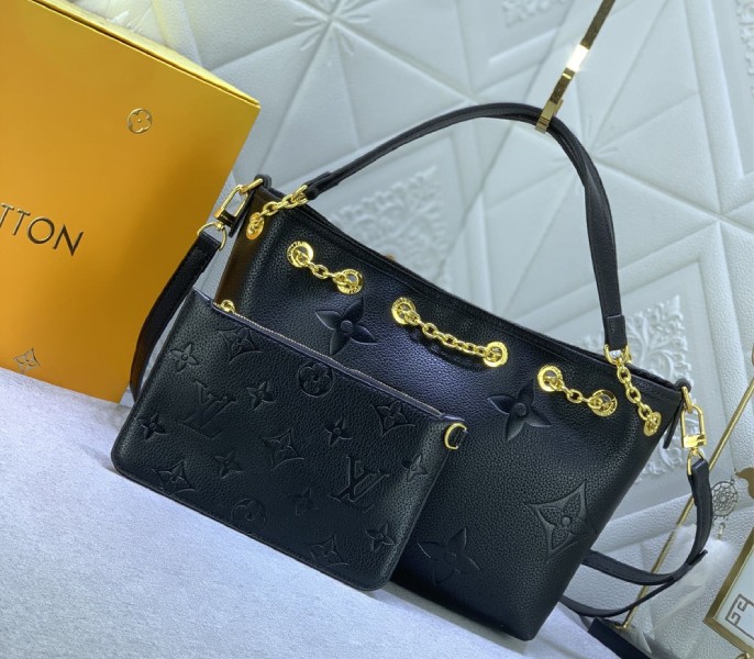 Louis Vuitton Monogram Empreinte Leather Bundle Bag In Black - Louis Vuitton