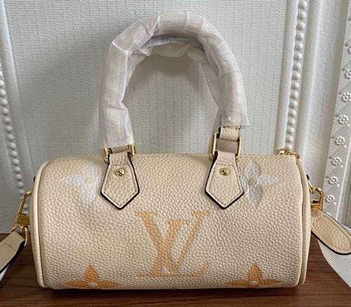 Louis Vuitton Bicolor Monogram Empreinte Papillon BB Bag In Cream And Saffron - Louis Vuitton