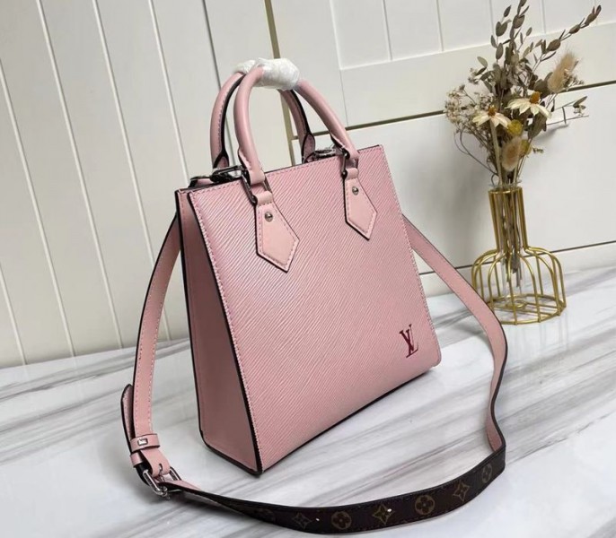 Louis Vuitton Epi Leather Sac Plat BB Carryall Handbag In Rose Ballerine Pink - Louis Vuitton