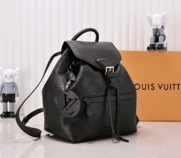Louis Vuitton Monogram Empreinte Leather Montsouris PM Backpack In Black - Louis Vuitton