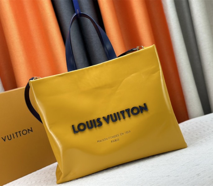 Louis Vuitton Other Leathers Shopper MM Tote In Safran - Louis Vuitton