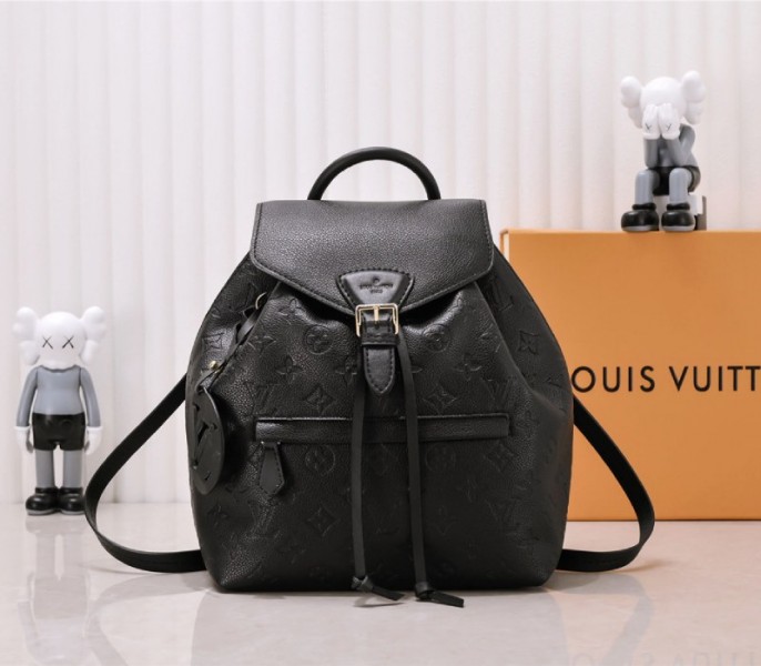 Louis Vuitton Monogram Empreinte Leather Montsouris PM Backpack In Black - Louis Vuitton