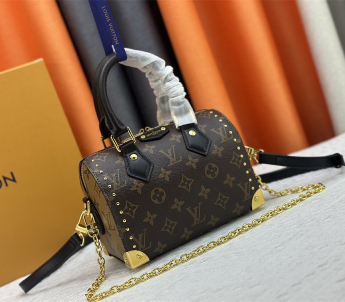 Louis Vuitton Monogram Canvas Cruise 2025 Speedy 20 Trunk Bag In Black - Louis Vuitton
