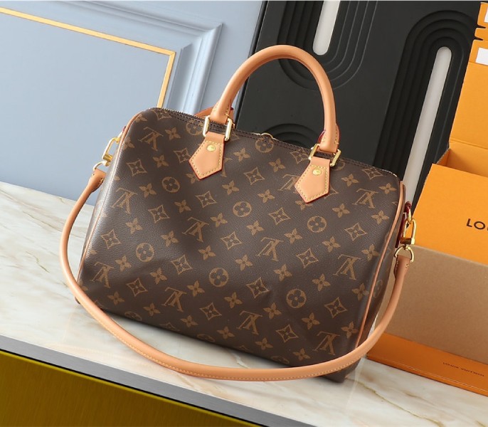 Louis Vuitton Monogram Canvas Soft Speedy 30 Crafty Handbag In Red - Louis Vuitton