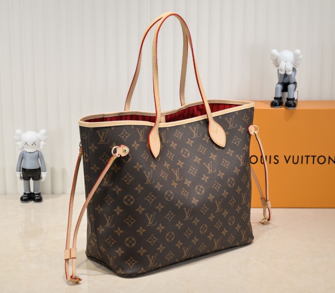 Louis Vuitton Monogram Canvas Neverfull MM Tote In Red - Louis Vuitton