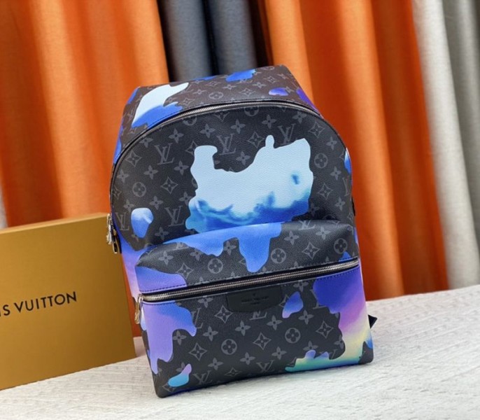 Louis Vuitton Monogram Eclipse Discovery Backpack In Blue Sunrise - Louis Vuitton
