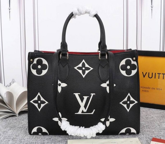 Louis Vuitton Monogram Empreinte OnTheGo MM Tote In Black - Louis Vuitton