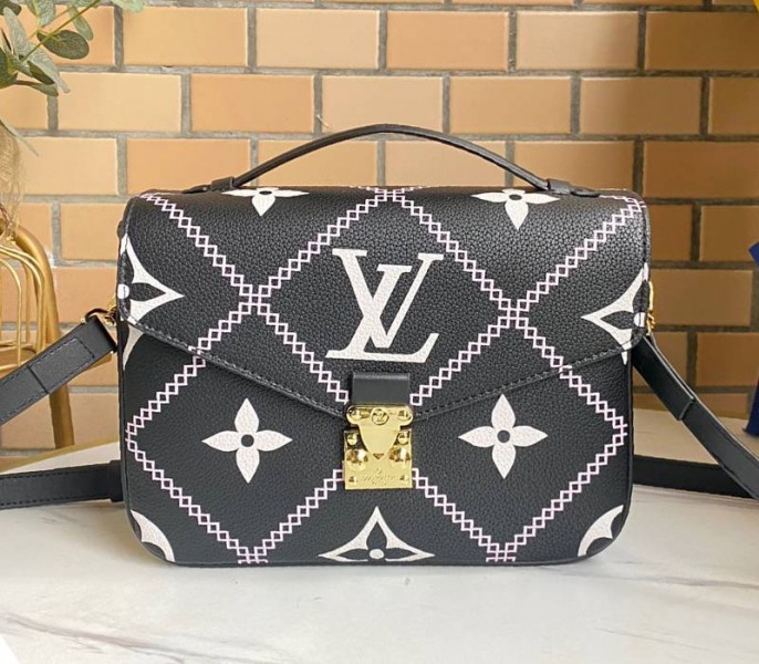 Louis Vuitton Spring 2022 Monogram Empreinte Pochette Metis Handbag In Black - Louis Vuitton