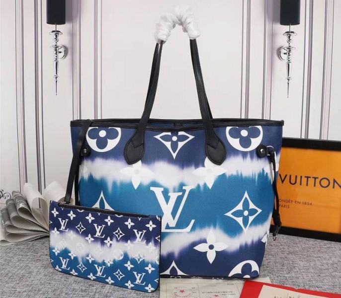 Louis Vuitton Seasonal Escale Neverfull MM Tote In Blue - Louis Vuitton
