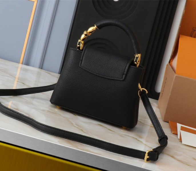 Louis Vuitton Capucines Mini Capucines Handbag In Black - Louis Vuitton