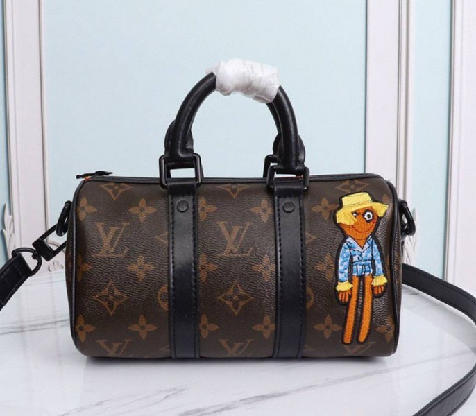 Louis Vuitton Monogram Canvas Mens Zoooom With Friends Nano Keepall Travel Bag - Louis Vuitton